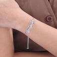 Playful Bloom Silver Bracelet,,hi-res view 2