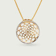 Minimalist Yellow and White Gold Pendant,,hi-res view 3