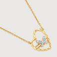 Winged Melody 14KT Gold  & Diamond Pendant with Chain,,hi-res view 4