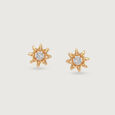 Serene Petal Diamond Stud Earrings,,hi-res view 3