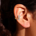 Daisy Charm Diamond Earcuff,,hi-res view 3