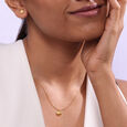Golden Fish Charm 14Kt Gold Necklace Set,,hi-res view 2
