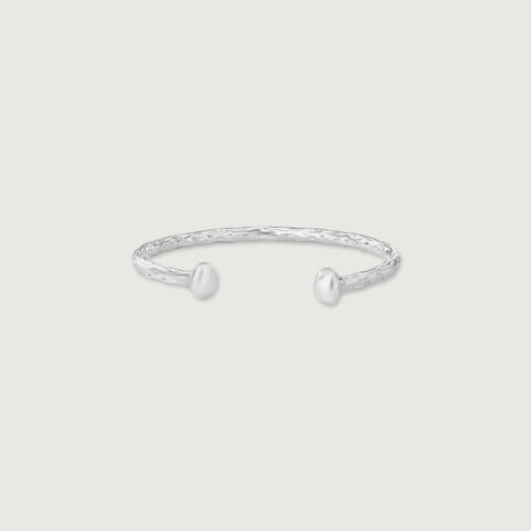 Grit Glazed Silver Bangle