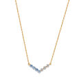 14KT Riverine Blue Topaz And Diamond Necklace,,hi-res view 2