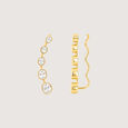 Luminous Cascade Polki Stud Earrings,,hi-res view 5