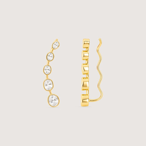 Luminous Cascade Polki Stud Earrings