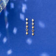 Sequin Glam Gold & Diamond Drop Earrings,,hi-res view 1