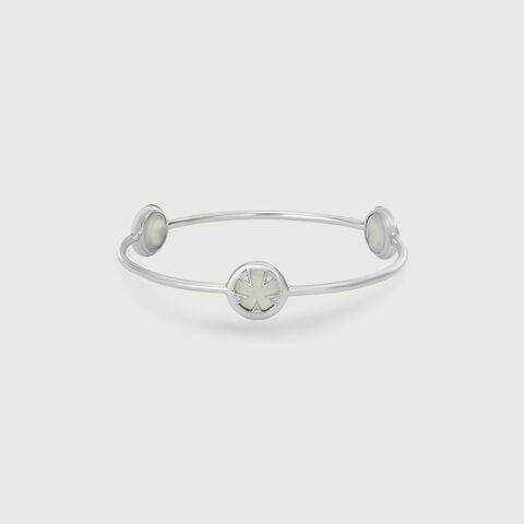 Frost Flare Silver Bangle
