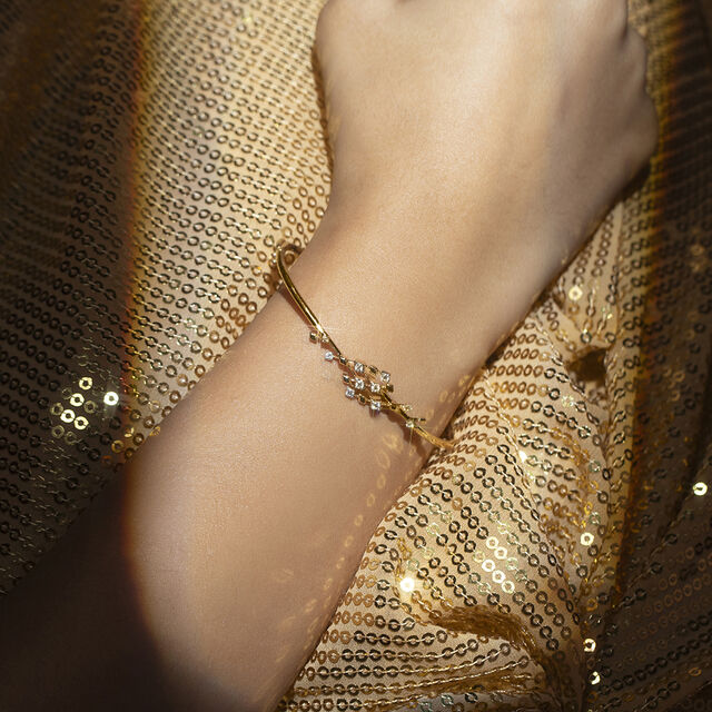 Electric Dance Gold & Diamond Bangle,,hi-res image number null
