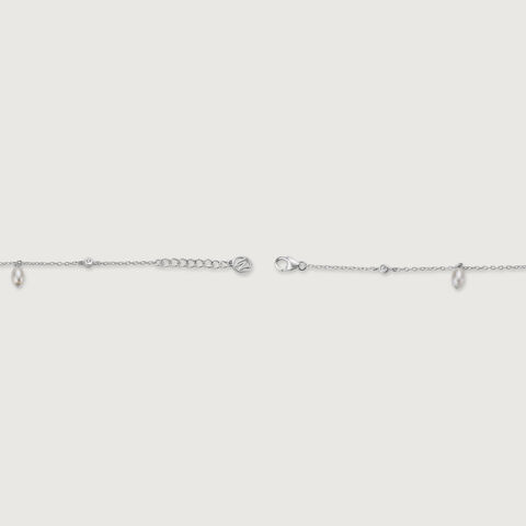 Dreamy Dangle Single Silver Anklet