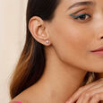 Galactic Glamour 14KT Medium Pink Tourmaline Jacket Drop Earrings,,hi-res view 5