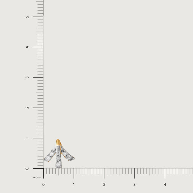 Stellar Elegance 14KT Diamond Nose Pin,,hi-res image number null