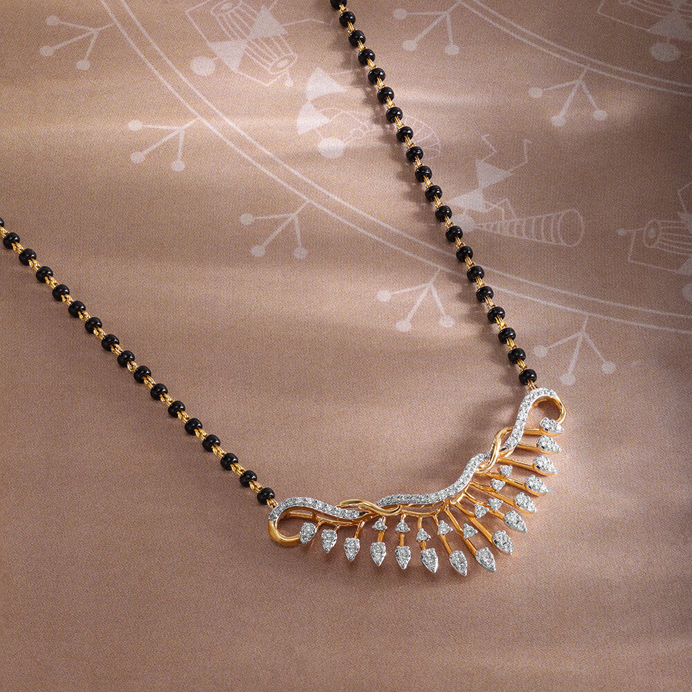 Buy Eternal Shine 18 Kt Gold and Diamond Mangalsutra Online Mia by Tanishq
