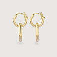 Fluid Drop Gold Hoop Earrings,,hi-res view 4