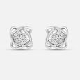 Contemporary Dazzle Silver Stud Earrings,,hi-res view 3