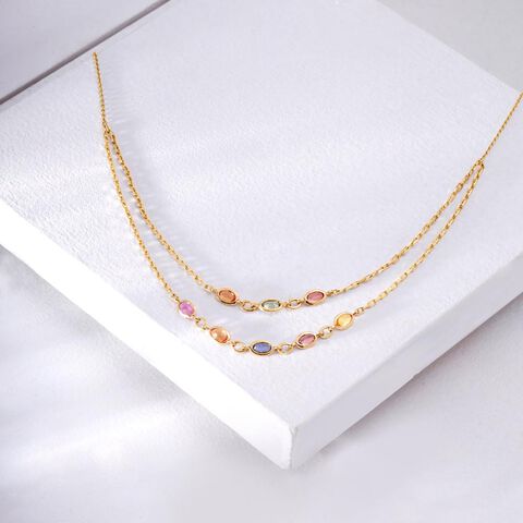 Layer Pop Sapphire Necklace