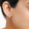 14Kt Rose Gold Timeless Beauty Diamond Stud Earring,,hi-res view 3