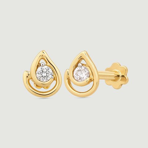Delicate Luminous Diamond Nose Pin