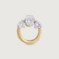 Radiant Circle Gold and Diamond Nose Pin,,hi-res view 3