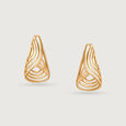 14KT Yellow Gold Triangle Edge Delight Stud Earrings,,hi-res view 3