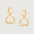 Cupid Edit Dangling Heart 14KT Gold Drop Earrings,,hi-res view 3
