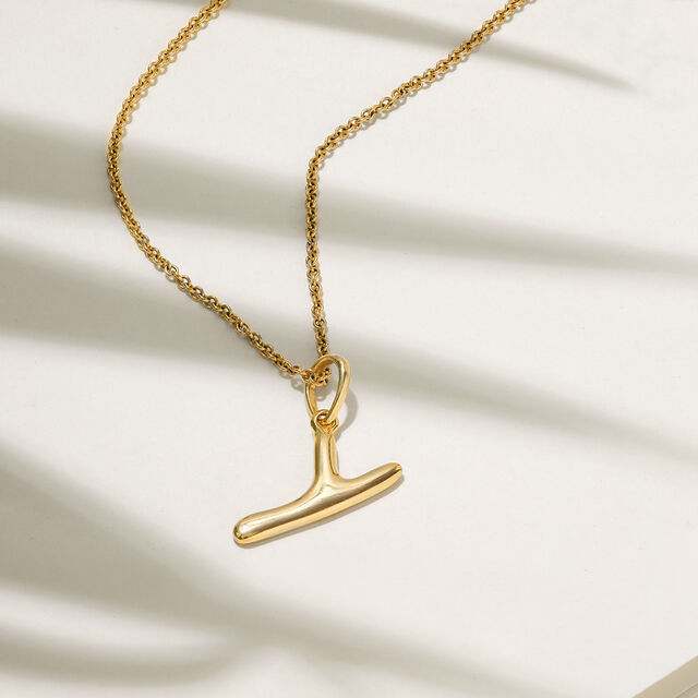 Letter Perfect 'Y' Gold Pendant,,hi-res image number null
