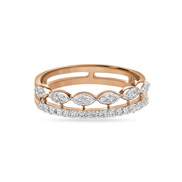 14 KT Round Rose Gold and Diamond Ring,,hi-res view 2