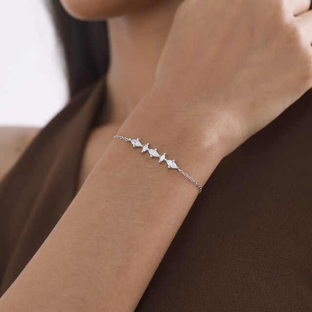 Celestial Marquise Silver Bracelet,,hi-res image number null
