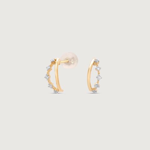 Effortless Spark Diamond Hoop Earrings