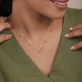 Love Knot 14 Kt Gold and Diamond Mangalsutra,,hi-res view 2