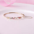 Vibrant Navaratna & Diamond Bangle,,hi-res view 1
