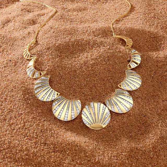 Golden Ray Diamond Necklace,,hi-res image number null