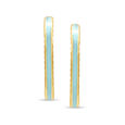 18KT Blue Horizon Yellow Gold Hoop Earrings,,hi-res view 3