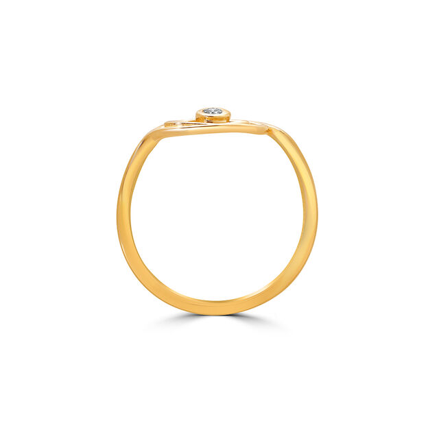 14KT Yellow Gold Concentric Evil Eye Finger Ring,,hi-res image number null