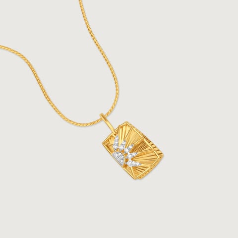 Solar Edge Diamond Pendant