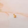 Sculpted Square Gold Nose Pin,,hi-res view 1