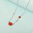 Stellar Flame Silver Necklace,,hi-res view 1