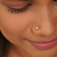 14KT Yellow Gold Diamond Nose Pin,,hi-res view 1