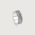 Fluid Wave Silver Ring,,hi-res view 3