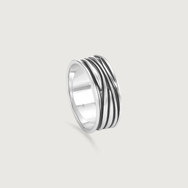 Fluid Wave Silver Ring,,hi-res image number null