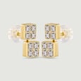 Chic Geometric Diamond Stud Earrings,,hi-res view 5