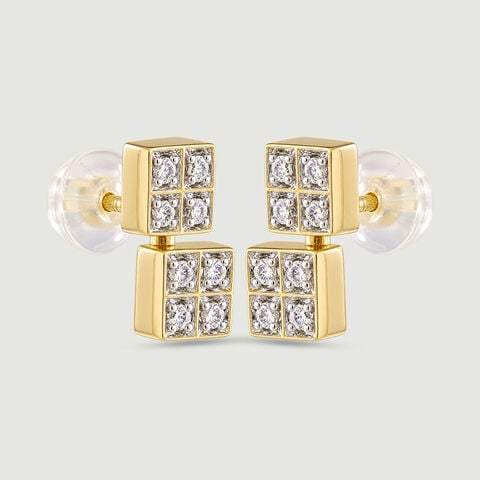 Chic Geometric Diamond Stud Earrings
