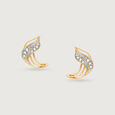 Dancing Breeze 14 Kt Gold & Diamond Stud Earrings,,hi-res view 3