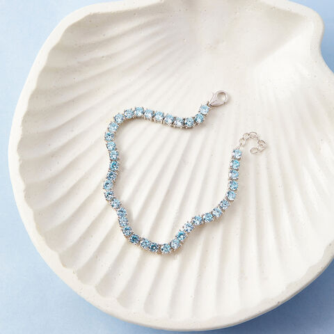 Fresh Blue Silver Bracelet