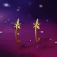 Comet's Trail 14KT Hoop Earrings,,hi-res view 1