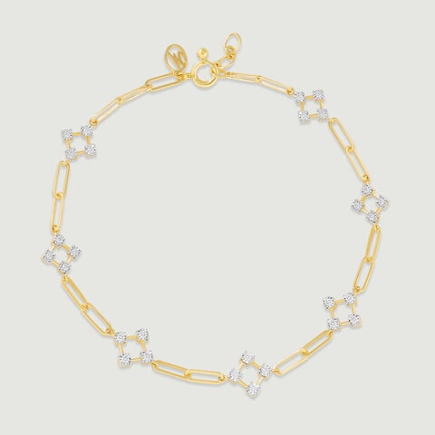 Sleek Geometric Diamond Bracelet