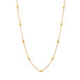 22KT Yellow Gold Carved Cylindrical Gold Beaded Chain,,hi-res view 1