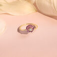 Floral Finesse Amethyst & Diamond Ring,,hi-res view 2