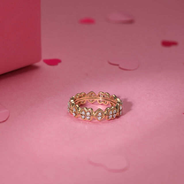 Love Luck Diamond & Gold Ring,,hi-res image number null