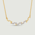 Sculptural Angular Diamond Necklace,,hi-res view 4